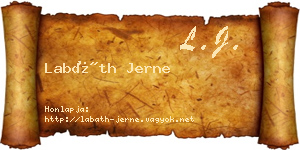 Labáth Jerne névjegykártya